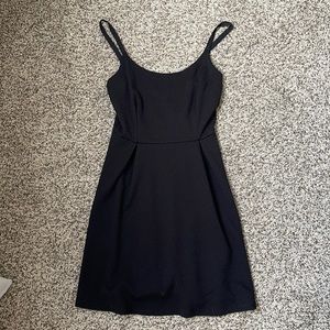 Black Strappy Dress, waffle print, size medium but runs a little small